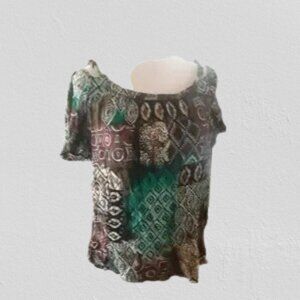 Cato Multi Color Bead Blouse